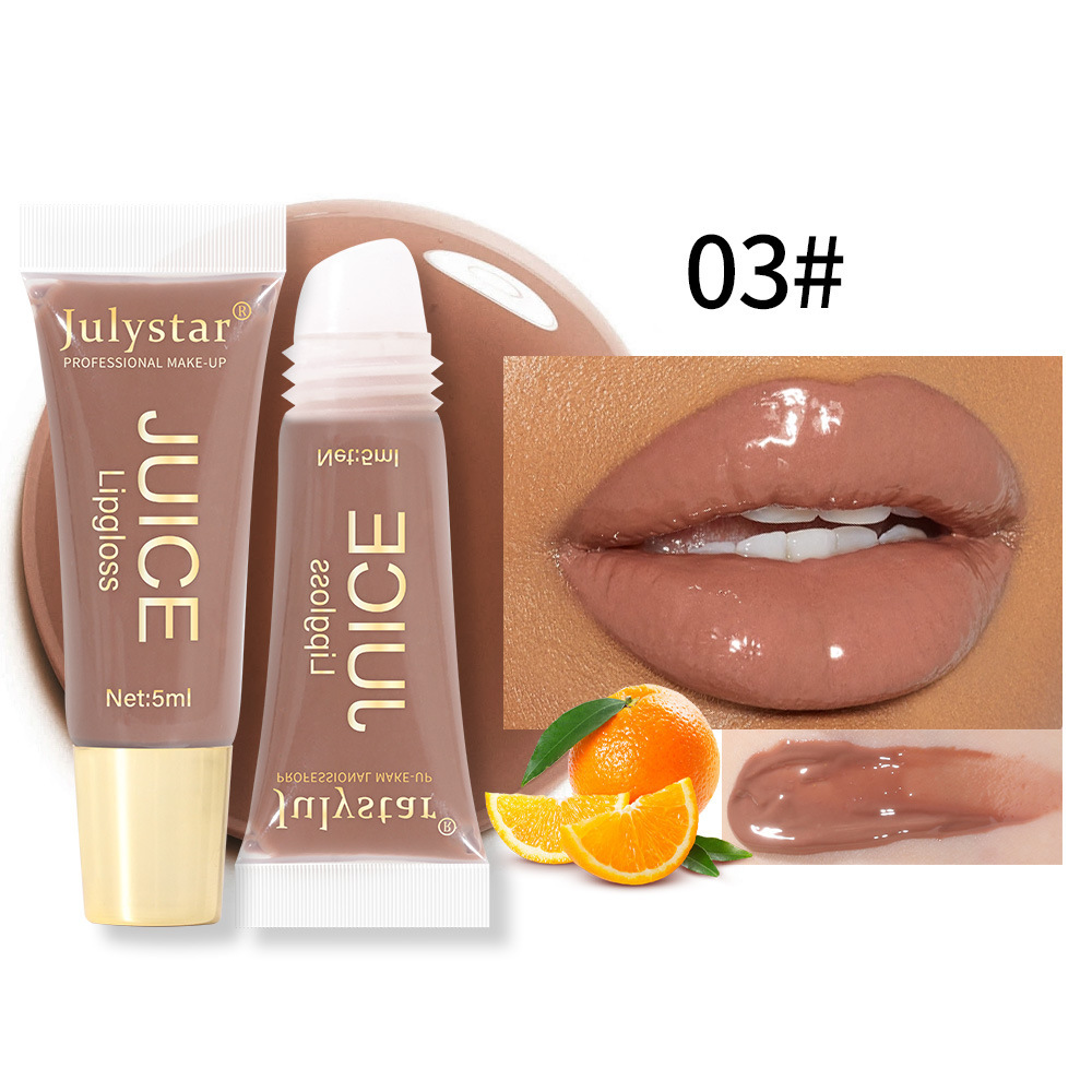 [JLY3] Brillo Labial Lip Gloss Hidratante Frutas Julystar 5ml Naranja