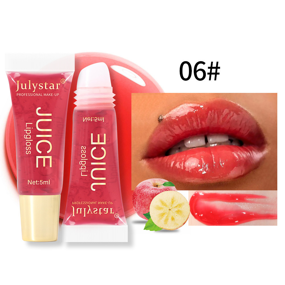 [JLY6] Brillo Labial Lip Gloss Hidratante Frutas Julystar 5ml Manzana
