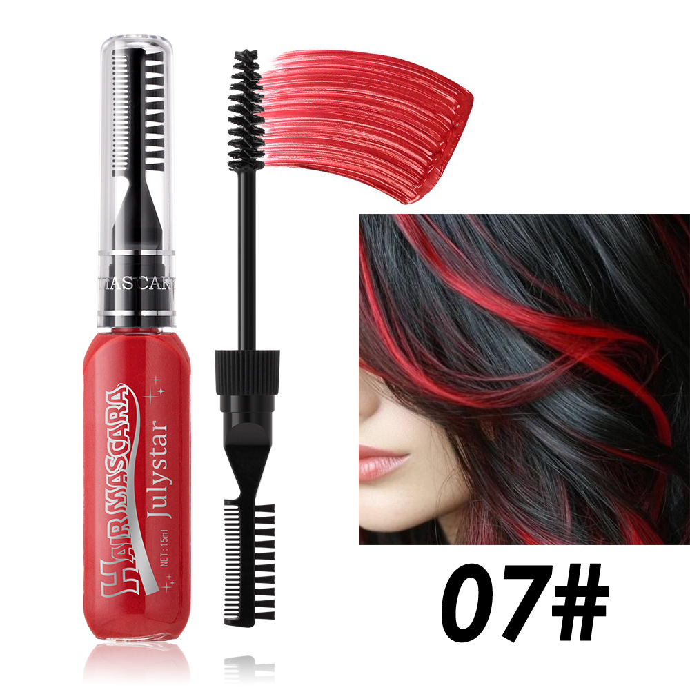 [JLYM7] Rimel Capilar Tinte Temporal Julystar Varios Colores 15ml Rojo