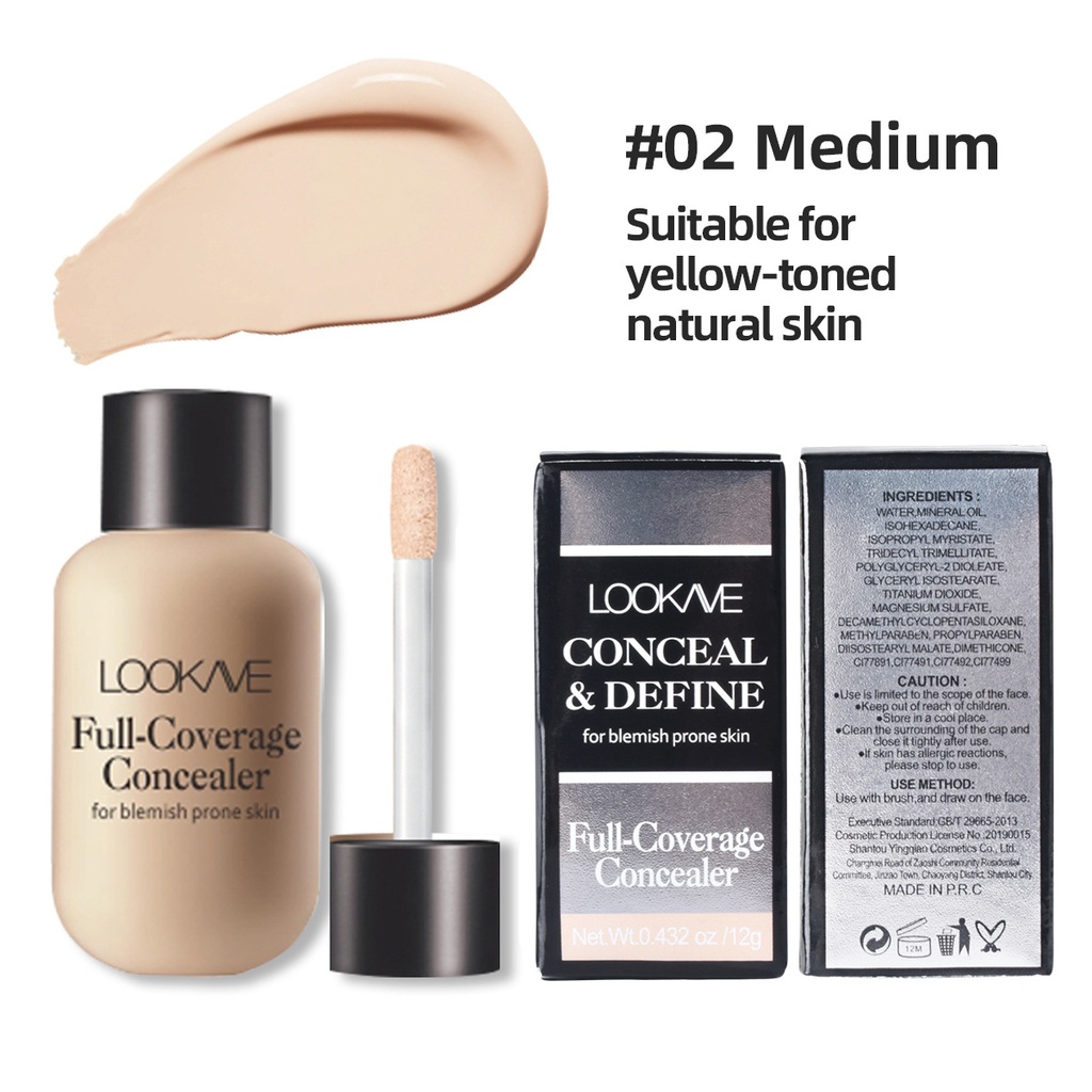 [LOK1] Corrector De Ojeras Liquido Alta Cobertura Lookave 12g Medio