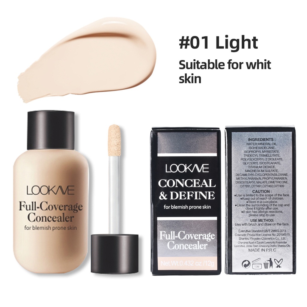 [LOK2] Corrector De Ojeras Liquido Alta Cobertura Lookave 12g Ligero