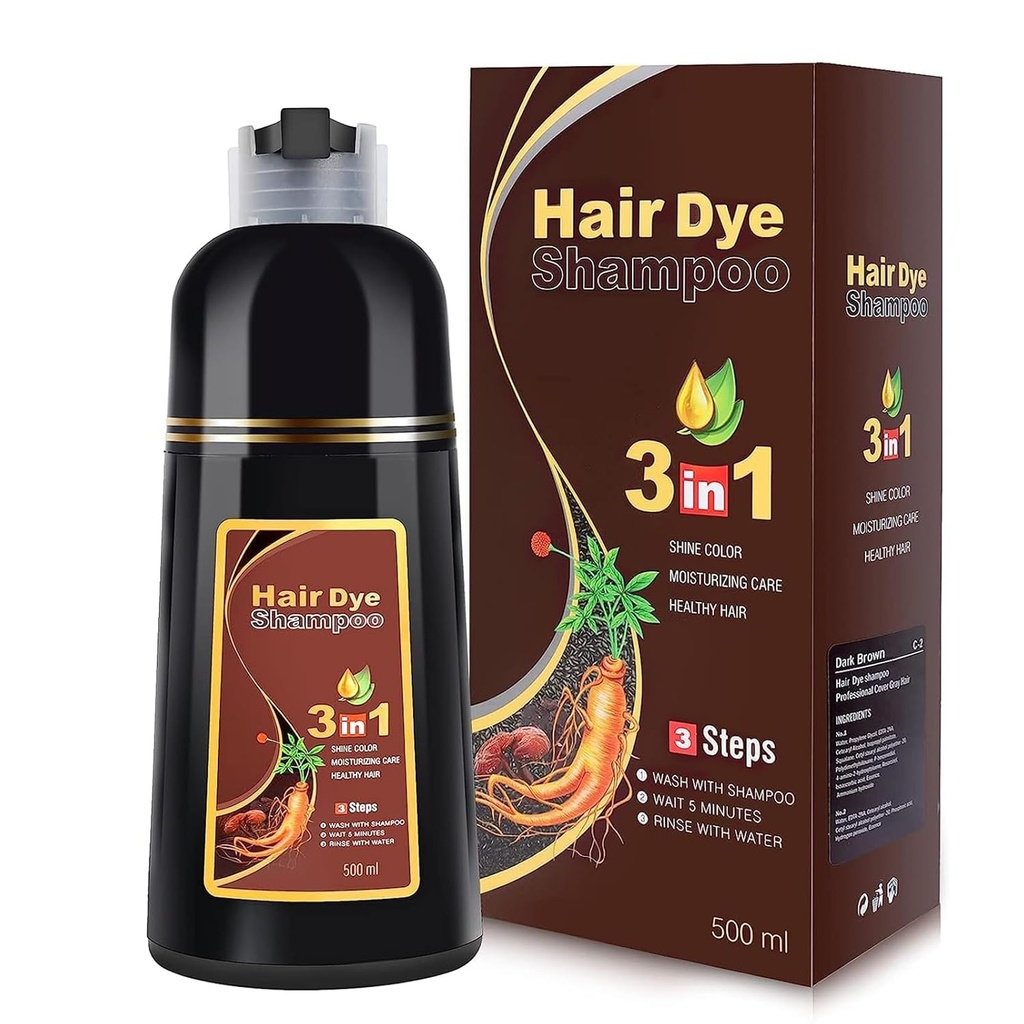 Meidu Champu Tinte Castaño Oscuro 3.0 Ingredientes Naturales 500 ML