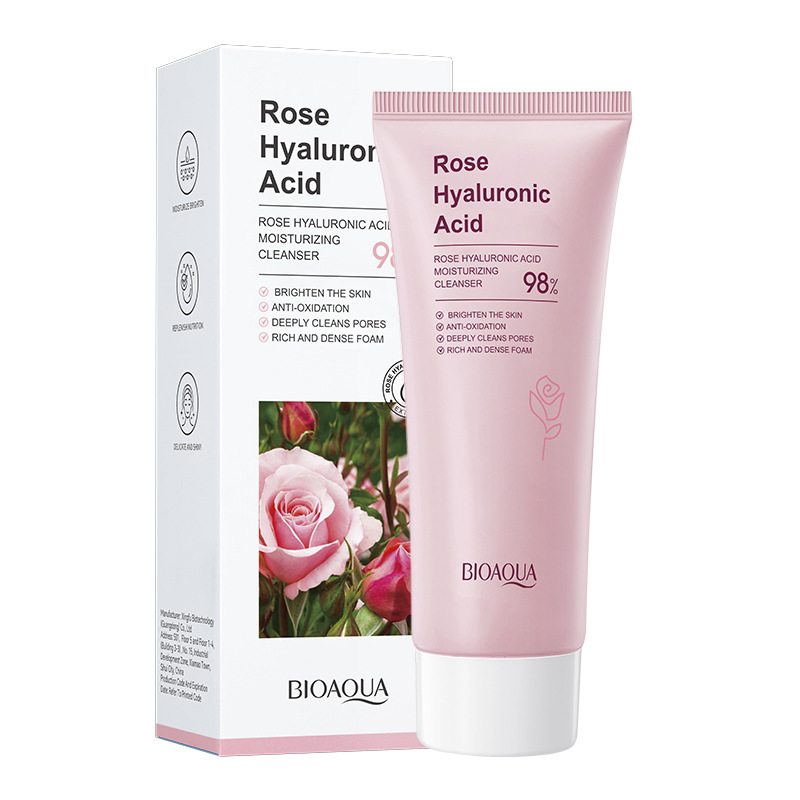[BQA012] Espuma Limpiadora Facial Acido Hialuronico Rosas Bioaqua