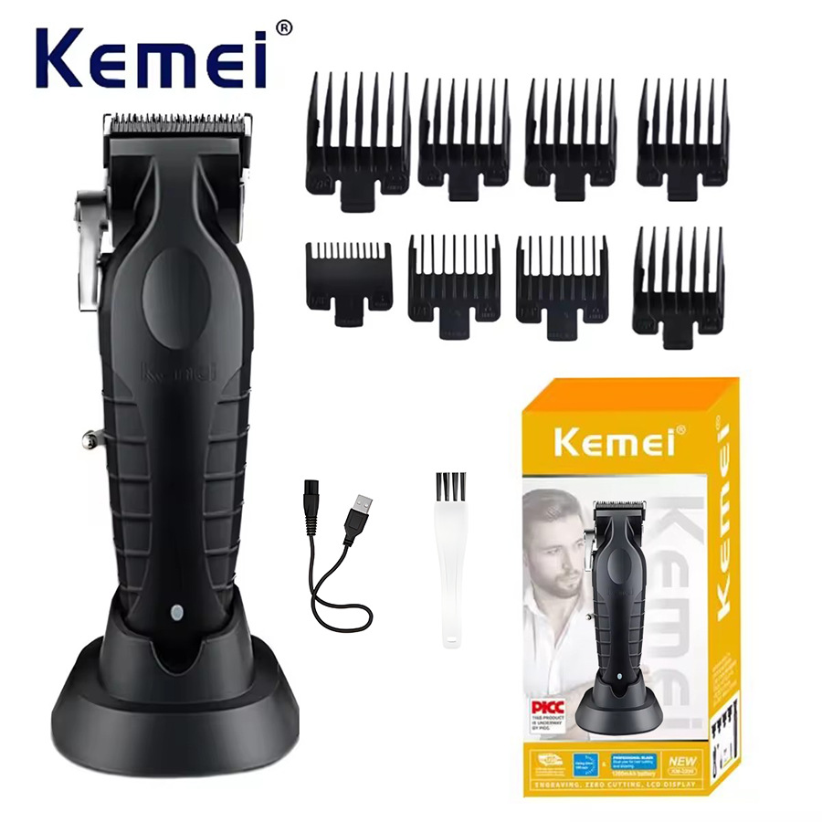 Maquina Cortar Cabello Profesional Kemei Km-2296 Con Base