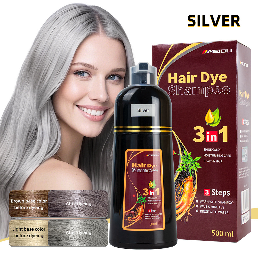 [MED13] Meidu Champu Tinte Plateado Silver Ingredientes Naturales 500 ML