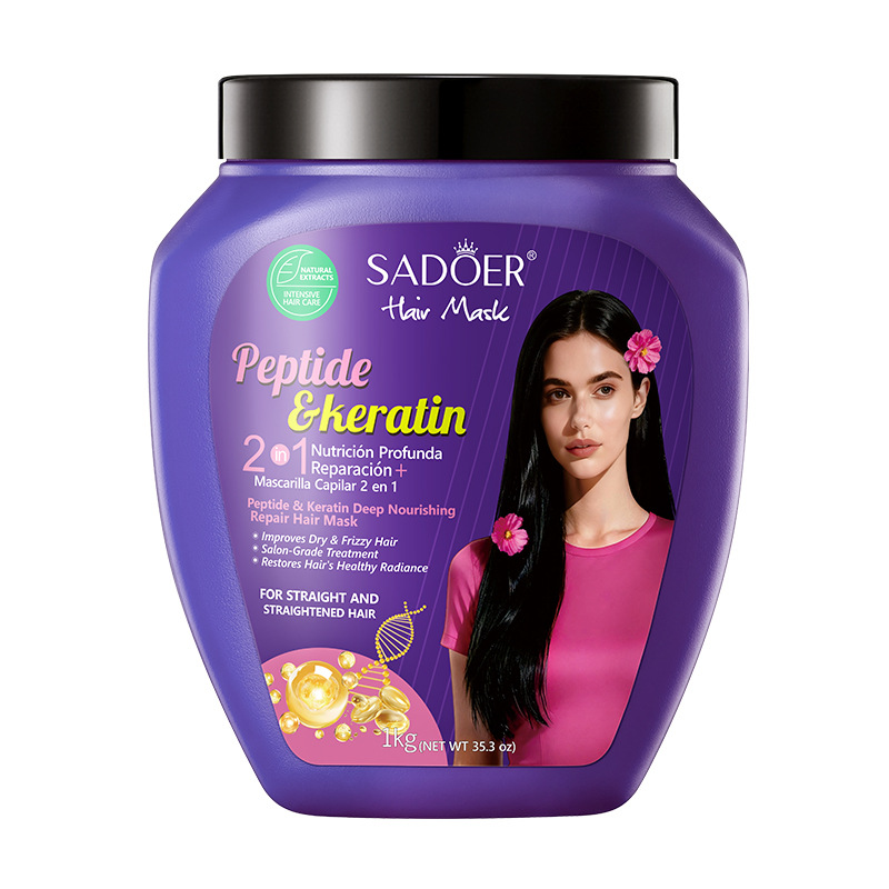 [SDR14] Baño De Crema Mascarilla Sadoer Keratina Peptidos Liso 1kg