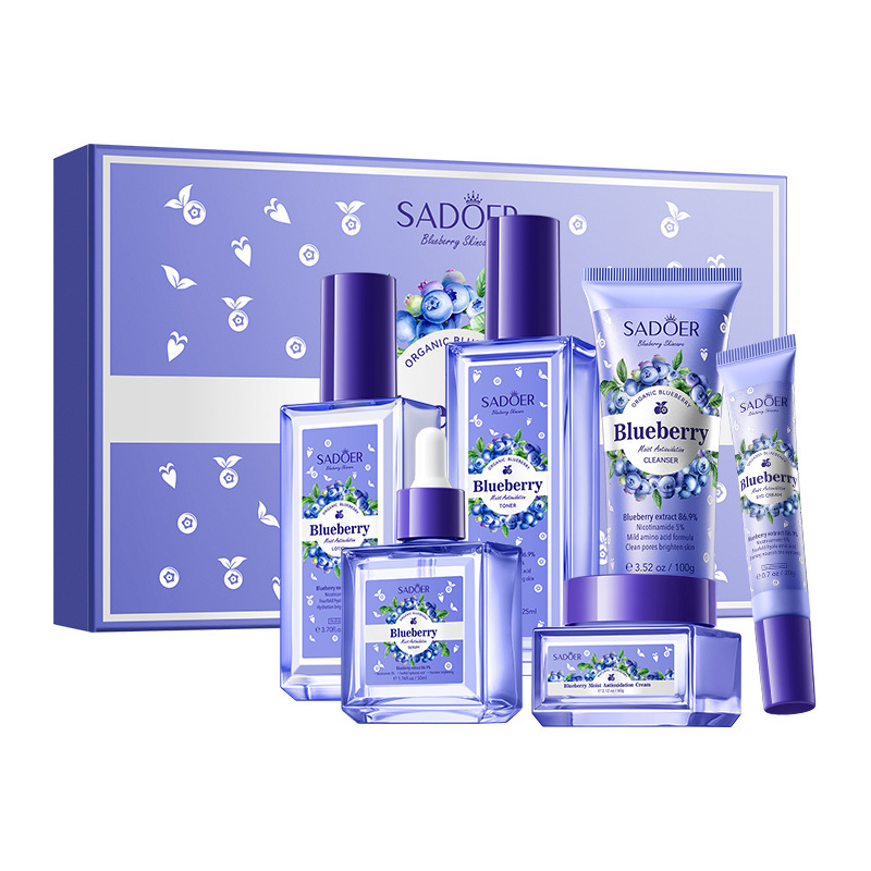 [SDR20] Kit Skincare Sadoer Arándano 6 Piezas Aclara Manchas
