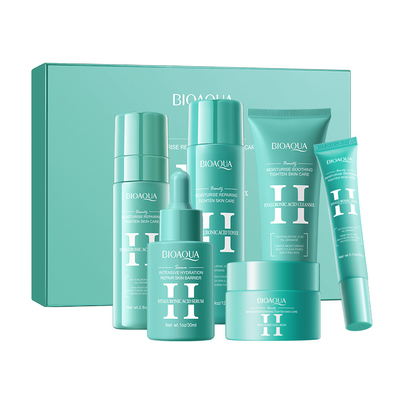 Set Facial Bioaqua Ácido Hialurónico 6 Piezas Hidrata