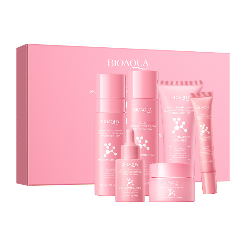 Kit Skincare Bioaqua Nicotinamida 6 Piezas Cuidado Facial