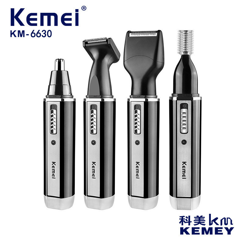 [KM6630] Afeitadora Recortadora Kemei 4 En 1 Nariz Barba Patillas USB