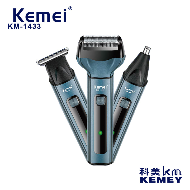 [KM1433] Afeitadora Kemei Km-1433 3 En 1 Recargable Barba Nariz