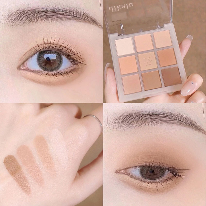[DLK7] Paleta Sombras Dikalu 9 Colores Mate Y Glitter 7 LECHE DE CANELA