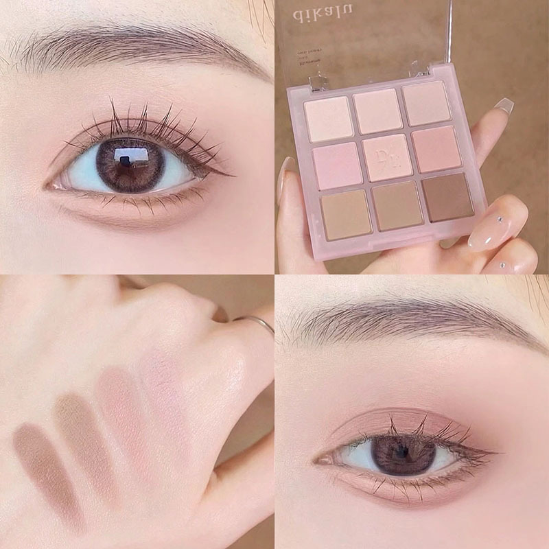 [DLK8] Paleta Sombras Dikalu 9 Colores Mate Y Glitter 8 TE CON LECHE DE TARO