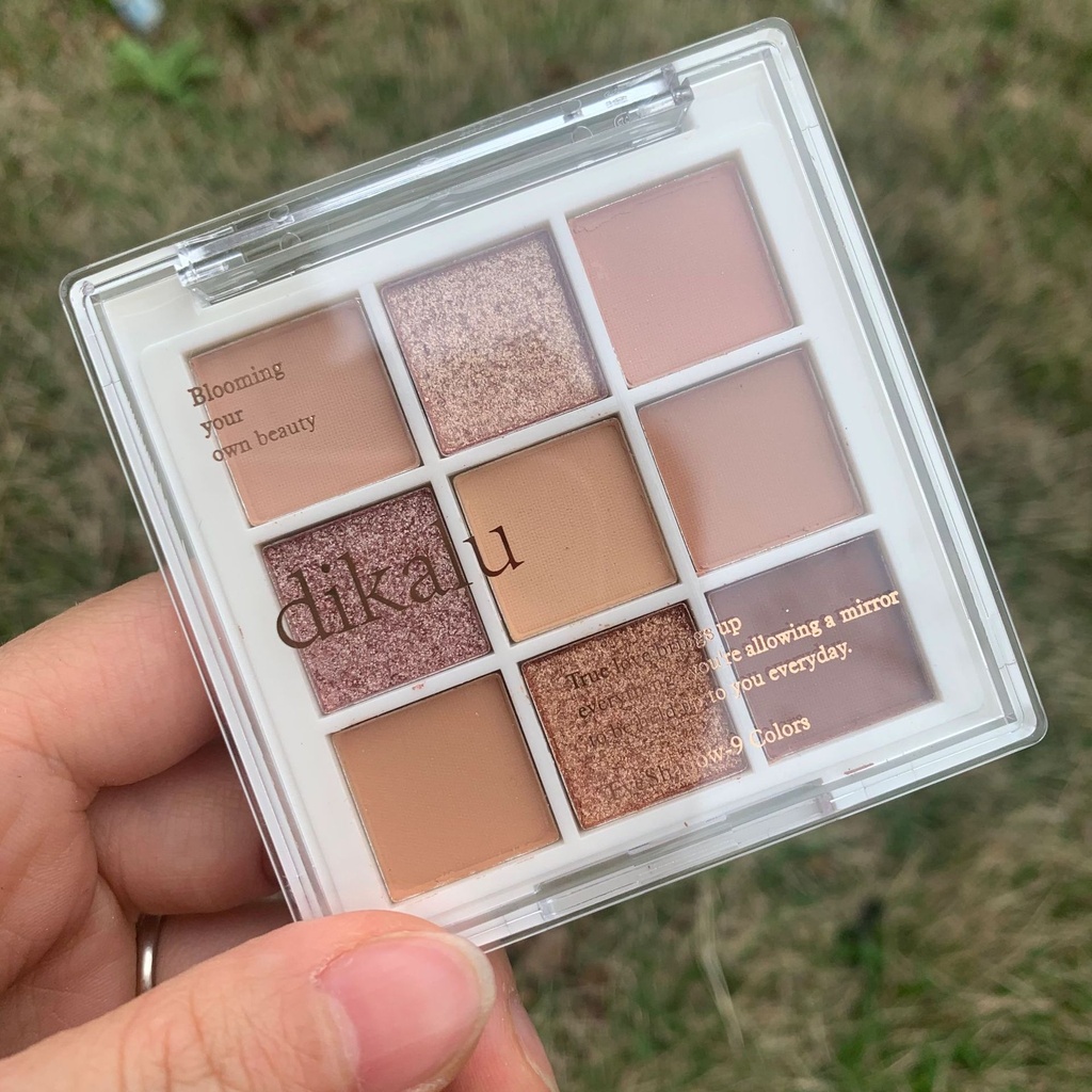 [DLK3] Paleta Sombras Dikalu 9 Colores Mate Y Glitter 3 LECHE LATTE