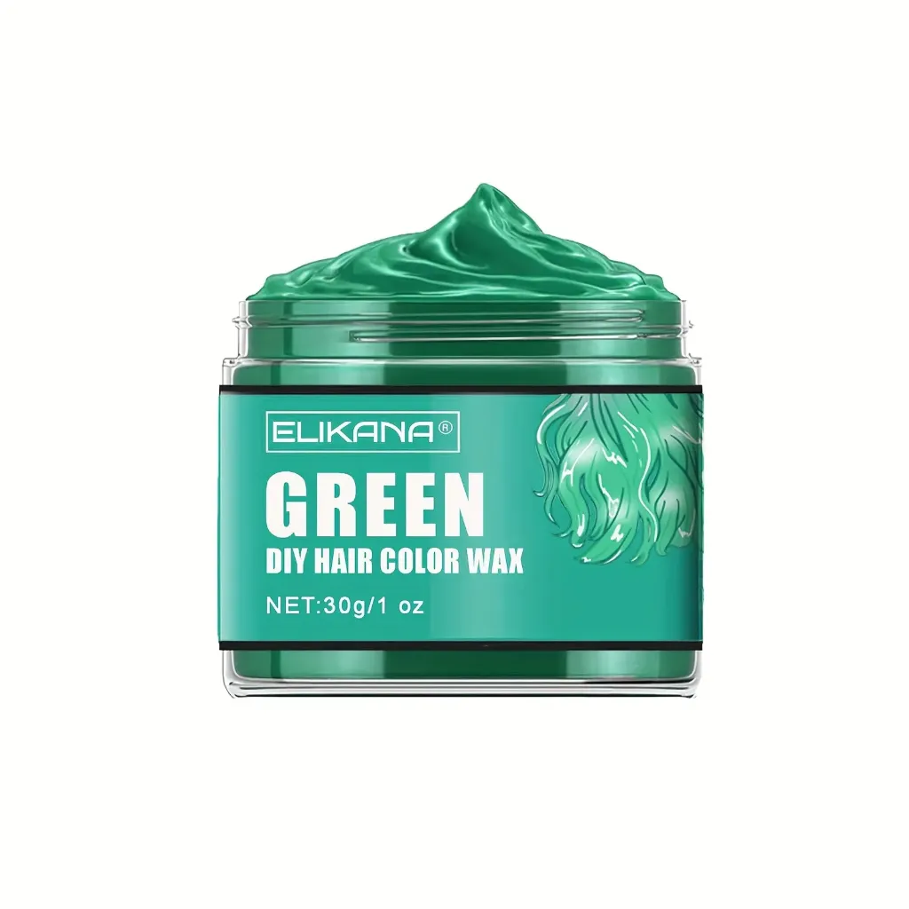 [EKN5] Cera de Color Temporal Instantaneo Verde Elikana 30 GR