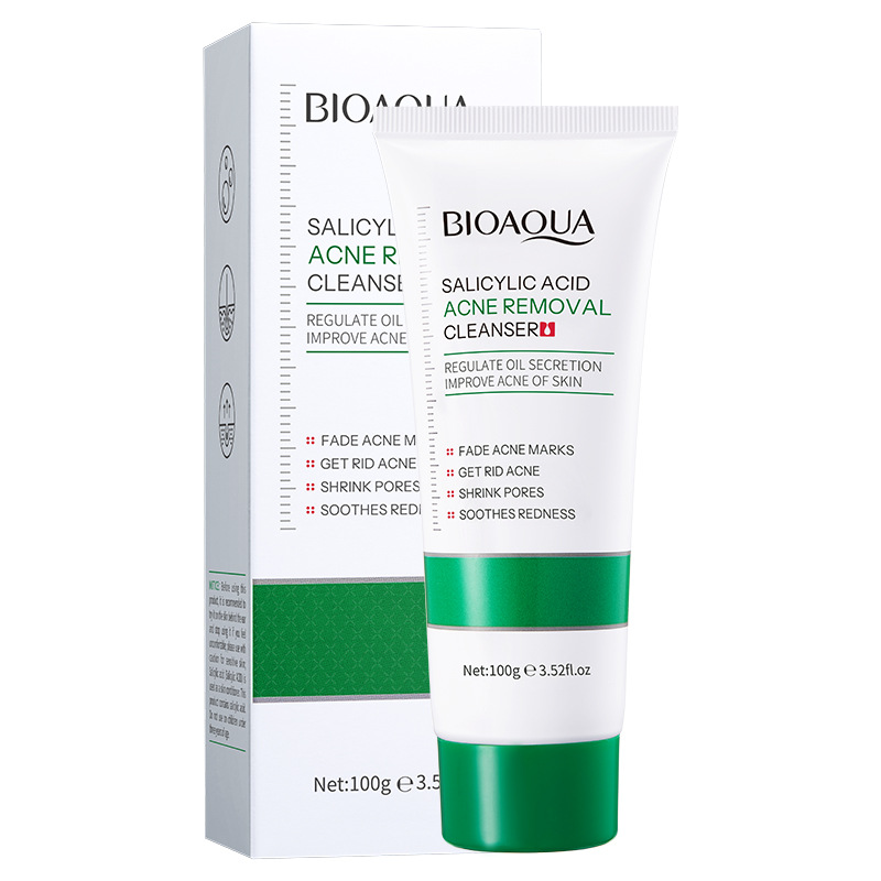 Limpiador Facial BIOAQUA con Ácido Salicílico — Piel Grasa y con Tendencia Acneica — 100 g