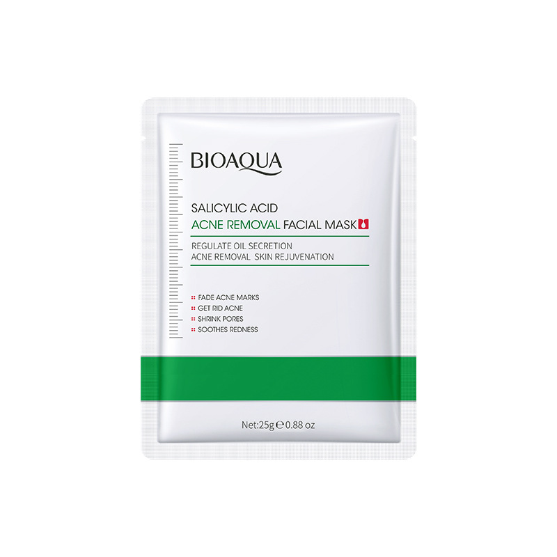 Mascarilla Facial BIOAQUA con Ácido Salicílico — Piel Grasa y con Tendencia Acneica — 25 g