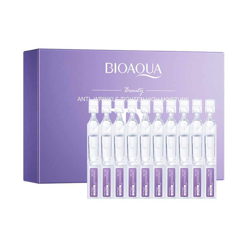 Sérum Facial BIOAQUA con Retinol en Ampollas — 30 Ampollas de 1.5 ml — Antiedad de Uso Nocturno