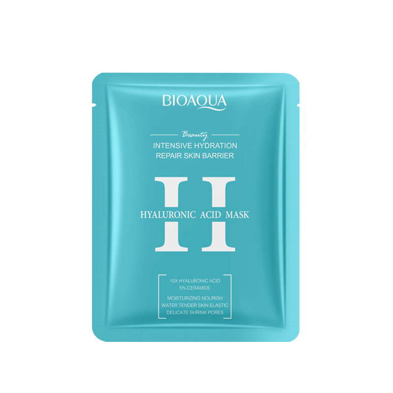 Mascarilla Facial de Tela BIOAQUA con Ácido Hialurónico 5% y Ceramidas — Hidratación Intensiva