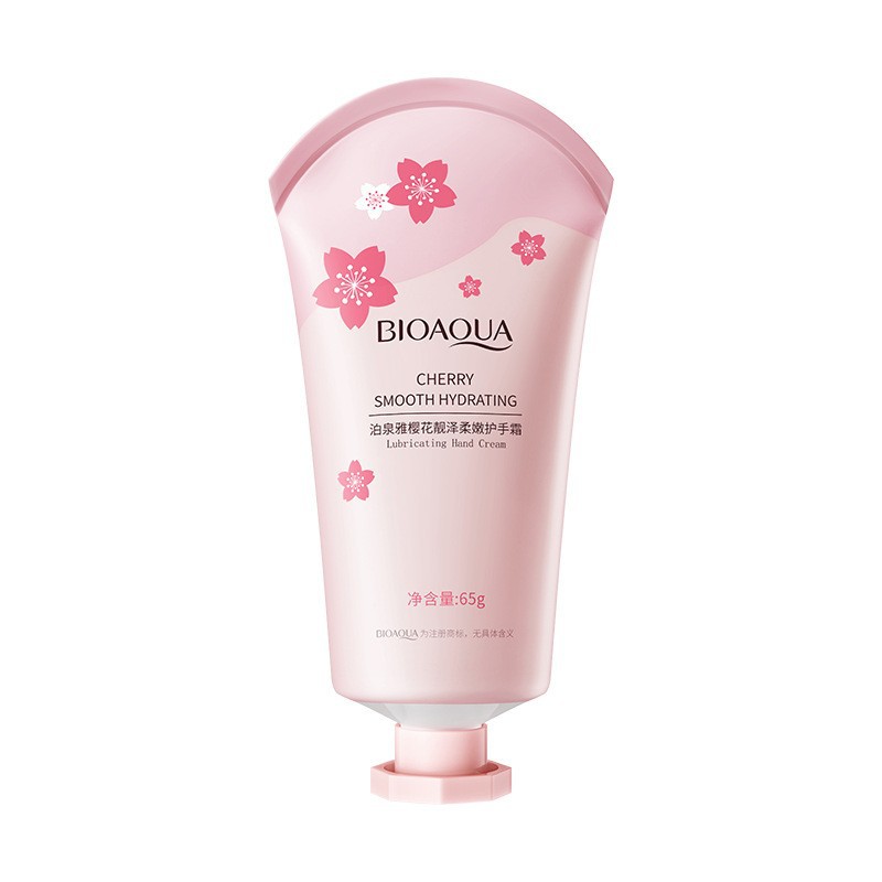 Crema de Manos BIOAQUA Flor de Cerezo SAKURA — Hidratante de Rápida Absorción — 65 g