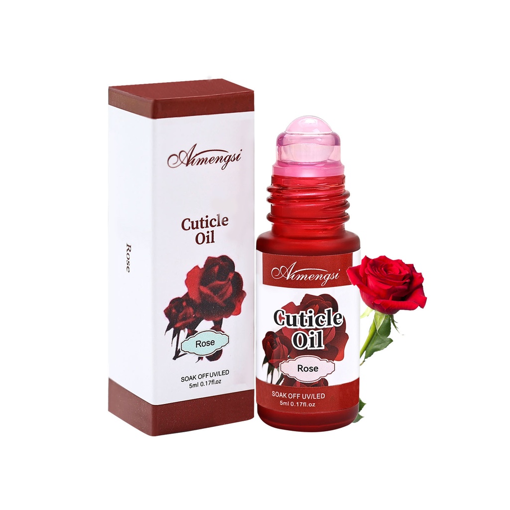 [AMG1] Aceite Hidratante Para Cuticulas Roll On Rosa 10ml
